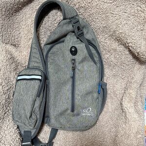Gray Waterfly Sling Bag